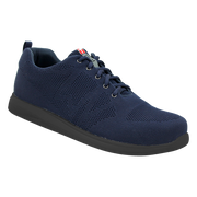 Navy knit sko med sorte såler