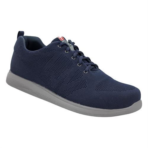 Navy knit sko med grå såler