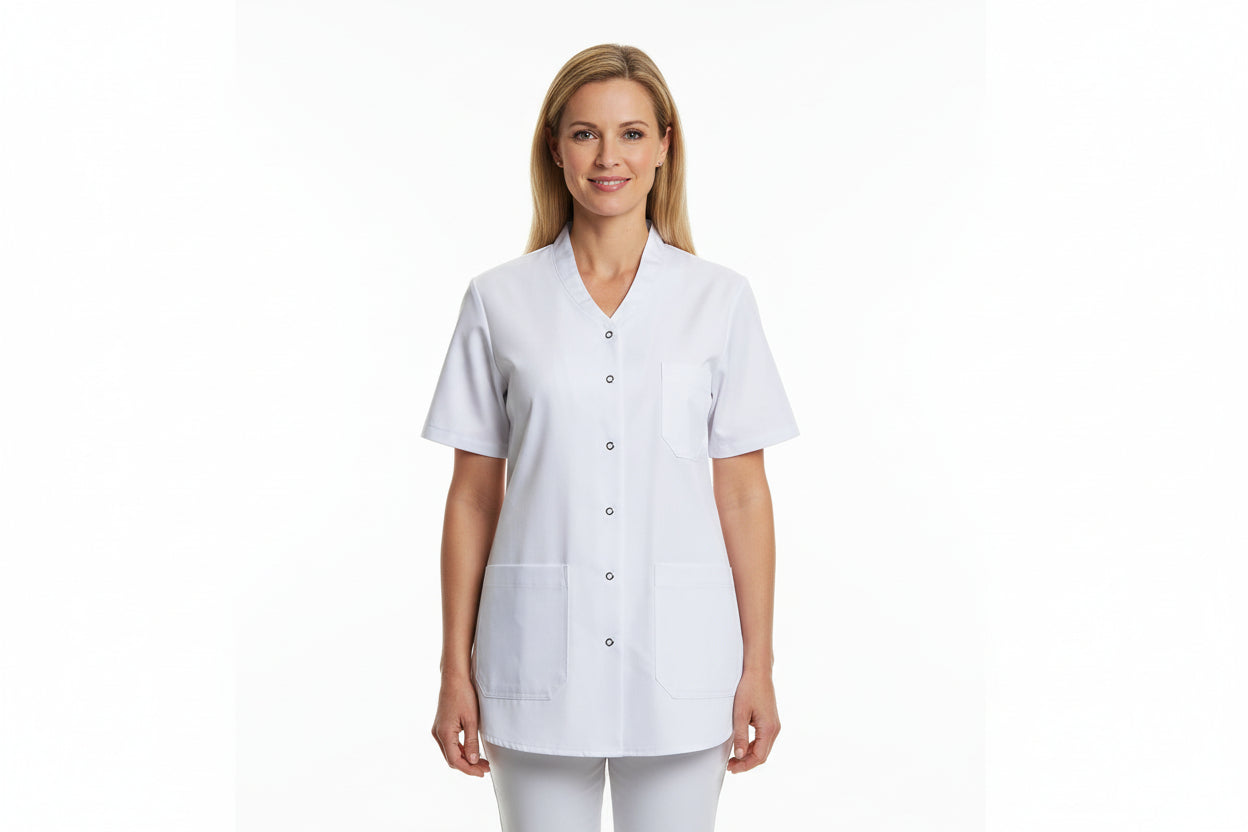 Elegant hvid tunika med god pasform.