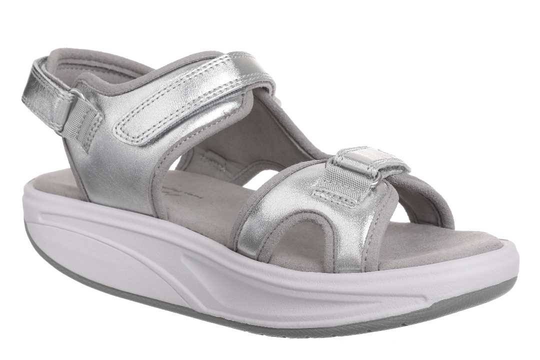 MBT Kisumu 3S Silver – Komfortable sandaler med støtte & justerbar pasform