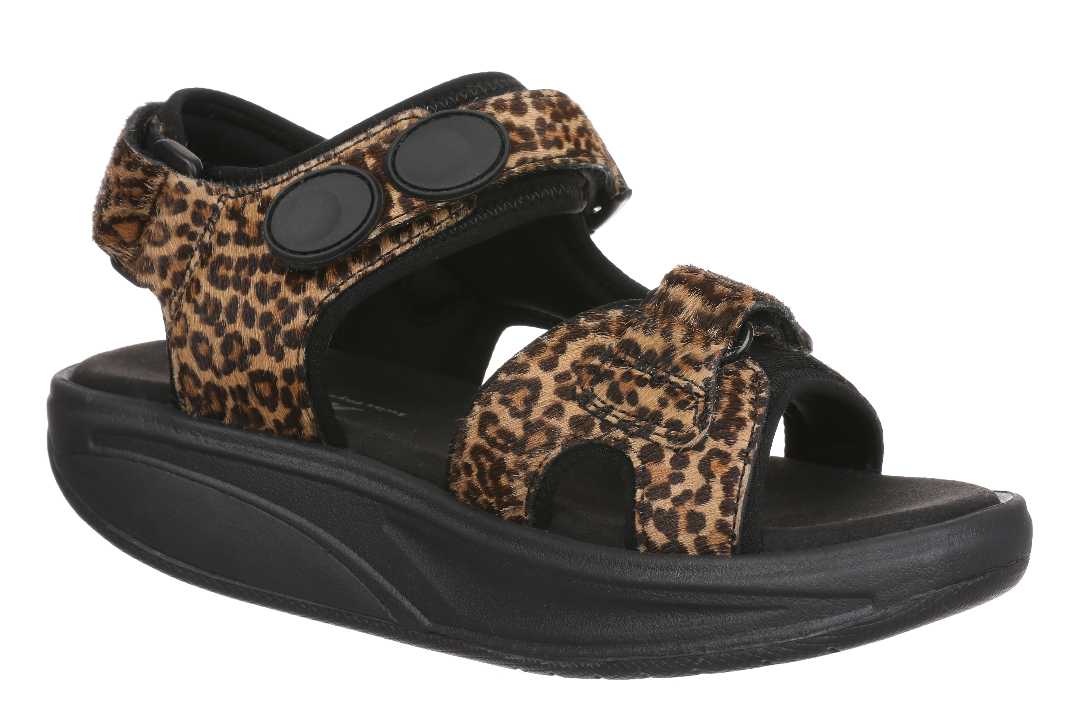 MBT Kisumu Classic Leopard – Komfortable sandaler med støtte & justerbar pasform