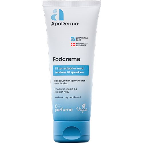 ApoDerma fodcreme til tørre fødder og hård hud med urea og panthenol