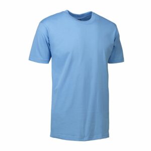 Nybo Lyseblå Herre Basic T-shirt, Holder Faconen, Slidstærk