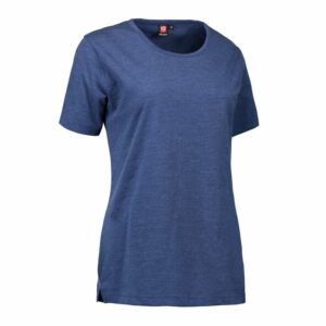 Nybo Blå Melange Dame Prowear T-Shirt, Ekstra Slidstærk, Figursyet, Formstabil