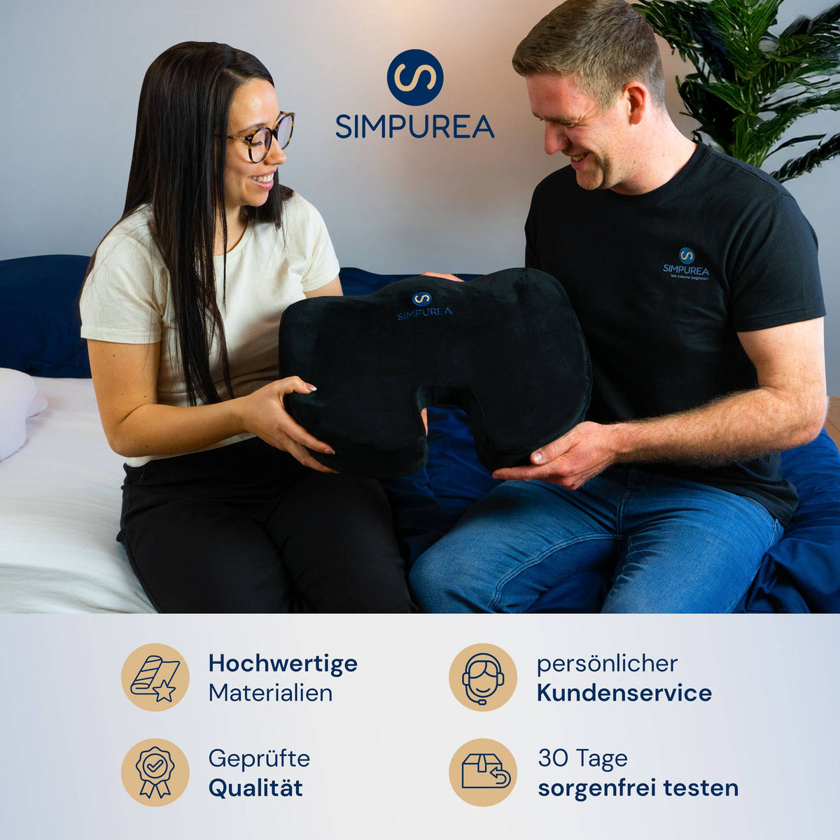 Ortopædisk siddepude – ergonomisk støtte med gel og memory foam