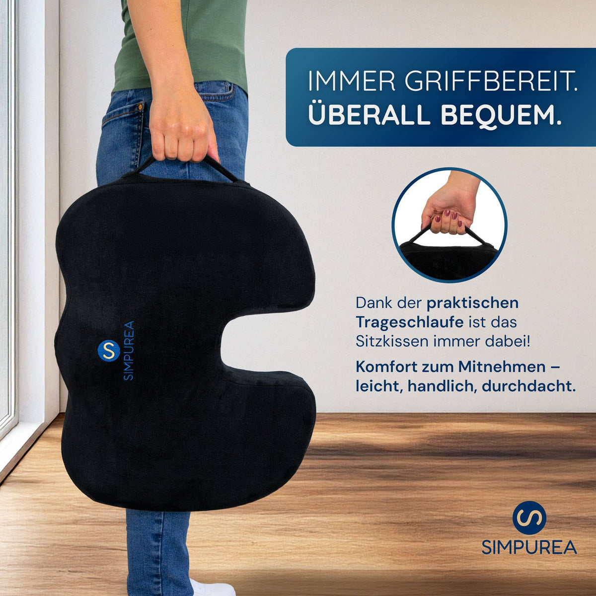 Ortopædisk siddepude – ergonomisk støtte med gel og memory foam