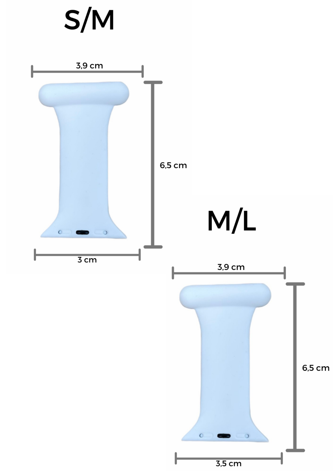 Hvid sygeplejesilikone rem til Apple Watch