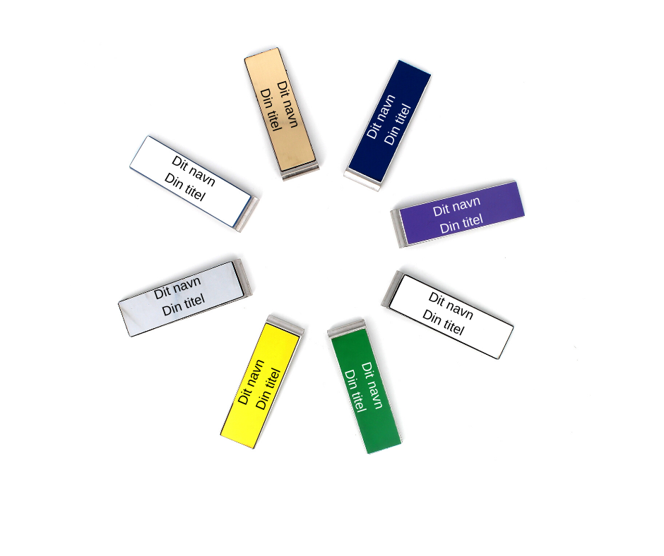 Demopakke med navneskilte