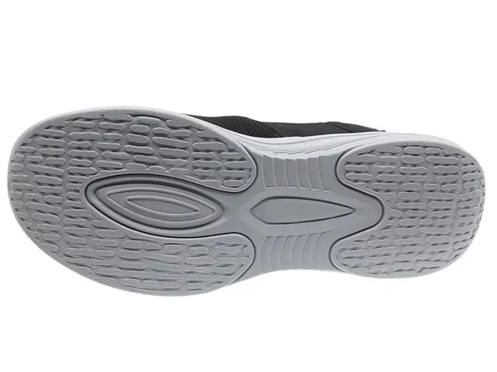 Let slip-on sko i sort – med stødabsorberende sål og åndbart mesh