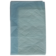 Blå underlag til seng og stol – engangsbeskyttelse ved inkontinens