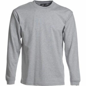 Nybo Grå Melange Herre Prowear T-Shirt, Langærmet, Ekstra Slidstærk
