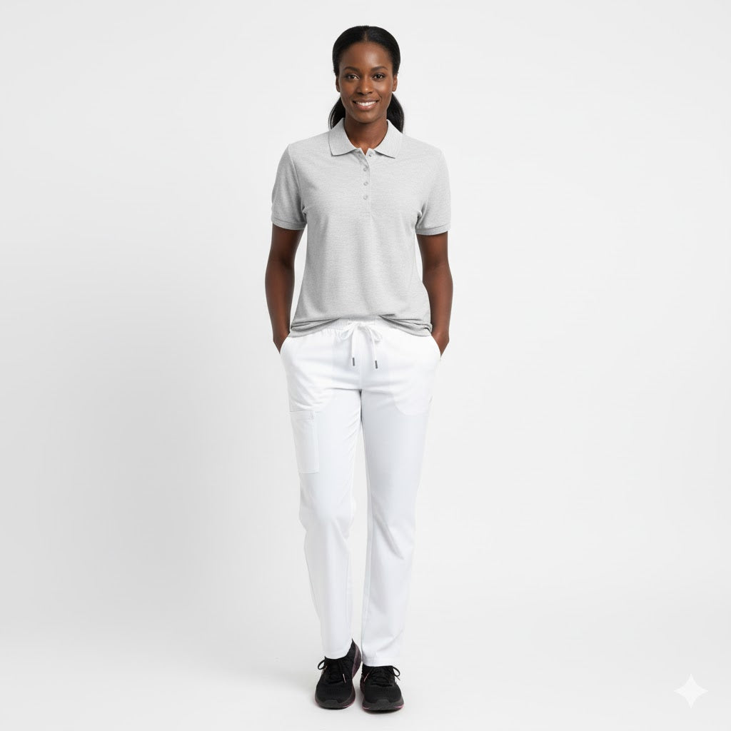 Nybo Grå Melange Dame Prowear Polo, Ekstra Slidstærk