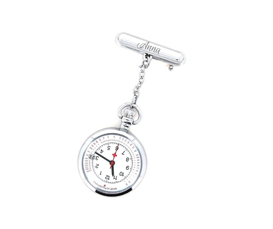 Sygeplejeur med dato i stål med gravering