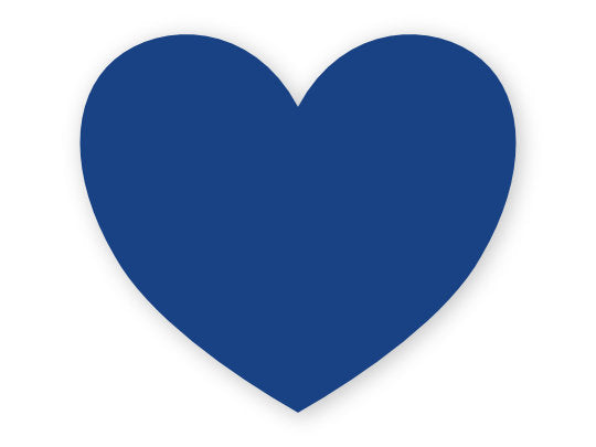 Hjerte navneskilt med magnet på bagsiden