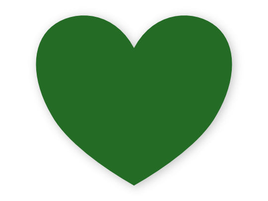 Hjerte navneskilt med magnet på bagsiden