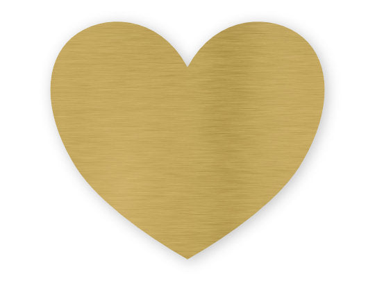 Hjerte navneskilt med magnet på bagsiden