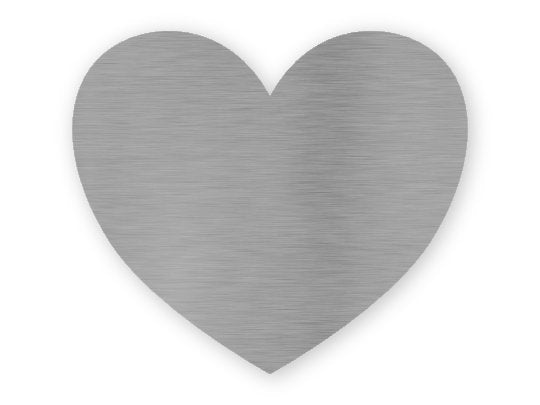 Hjerte navneskilt med magnet på bagsiden