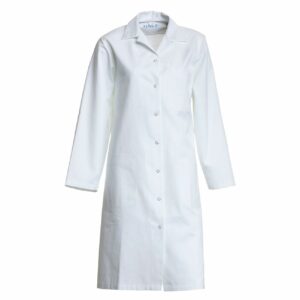 Nybo Hvid Dame Heartbeat Kittel, Slidstærk, Justerbar, Komfort, Revers