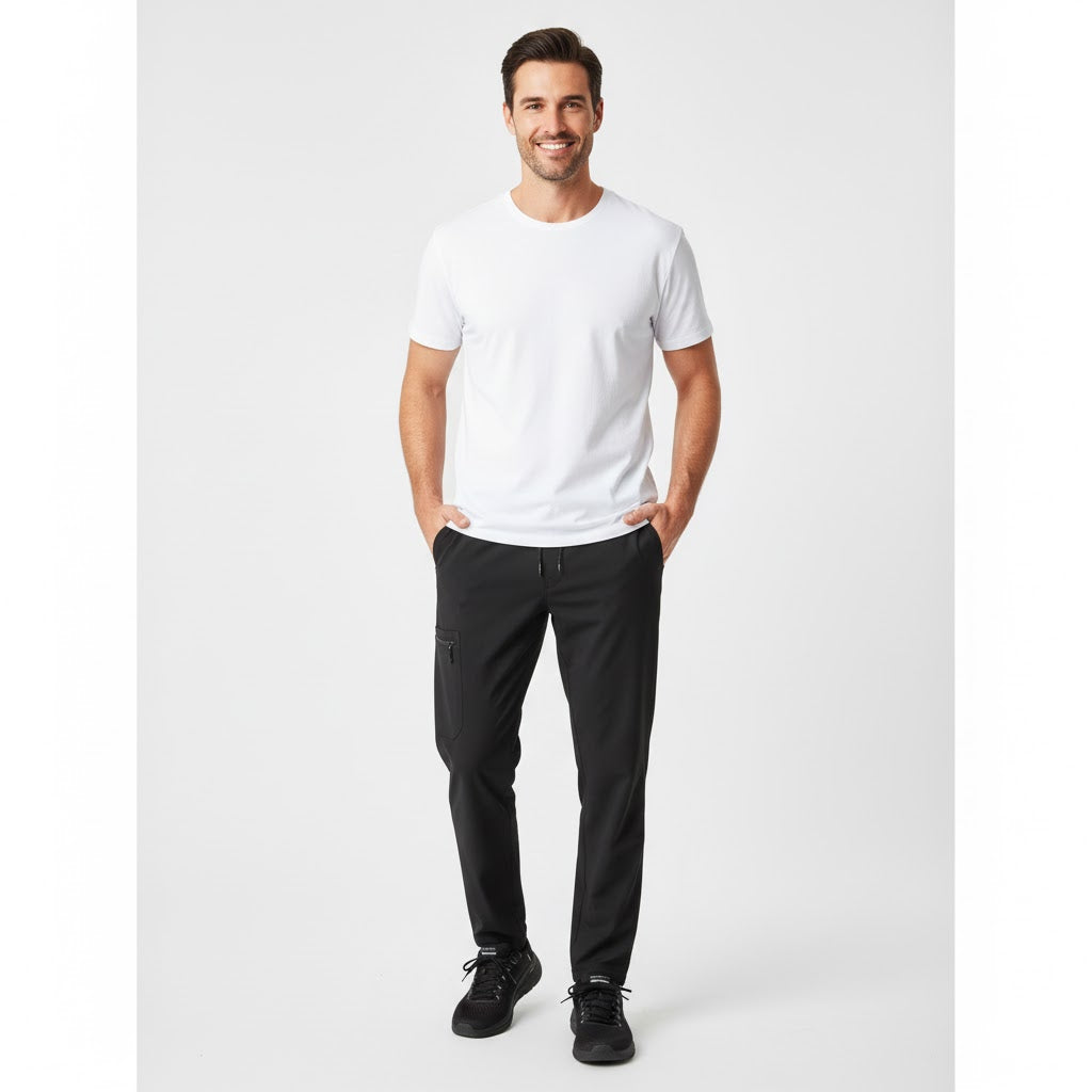 Nybo Hvid Herre Basic T-Shirt, Klassisk Model, Faconfast
