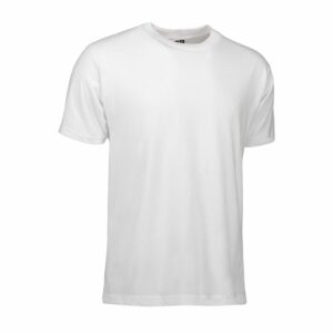 Nybo Hvid Herre Basic T-Shirt, Klassisk Model, Faconfast