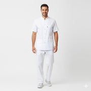 Nybo Hvid Unisex Charisma Premium Tunika, Justerbare Stropper, Slidser, Temperaturregulerende