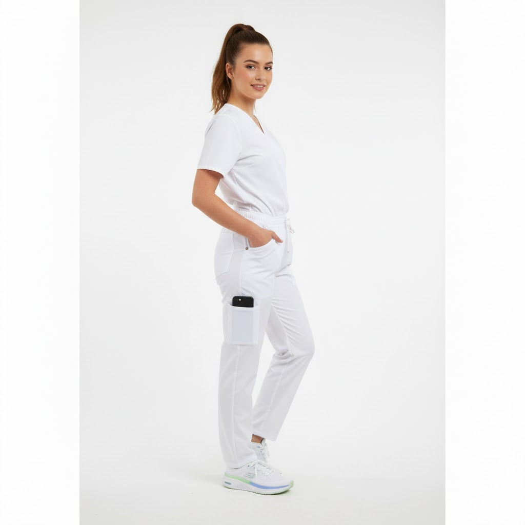 Nybo Hvide Unisex Club-Classic Bukser, Mobillomme, Komfort