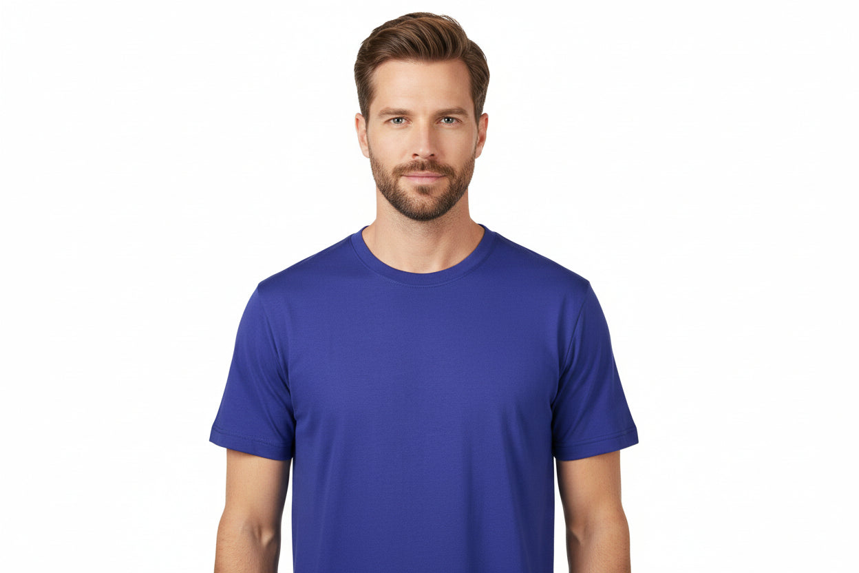 Slidstærk t-shirt i kongeblå til mænd