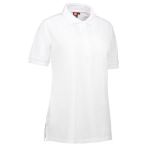 Slidstærk dame polo t-shirt i hvid
