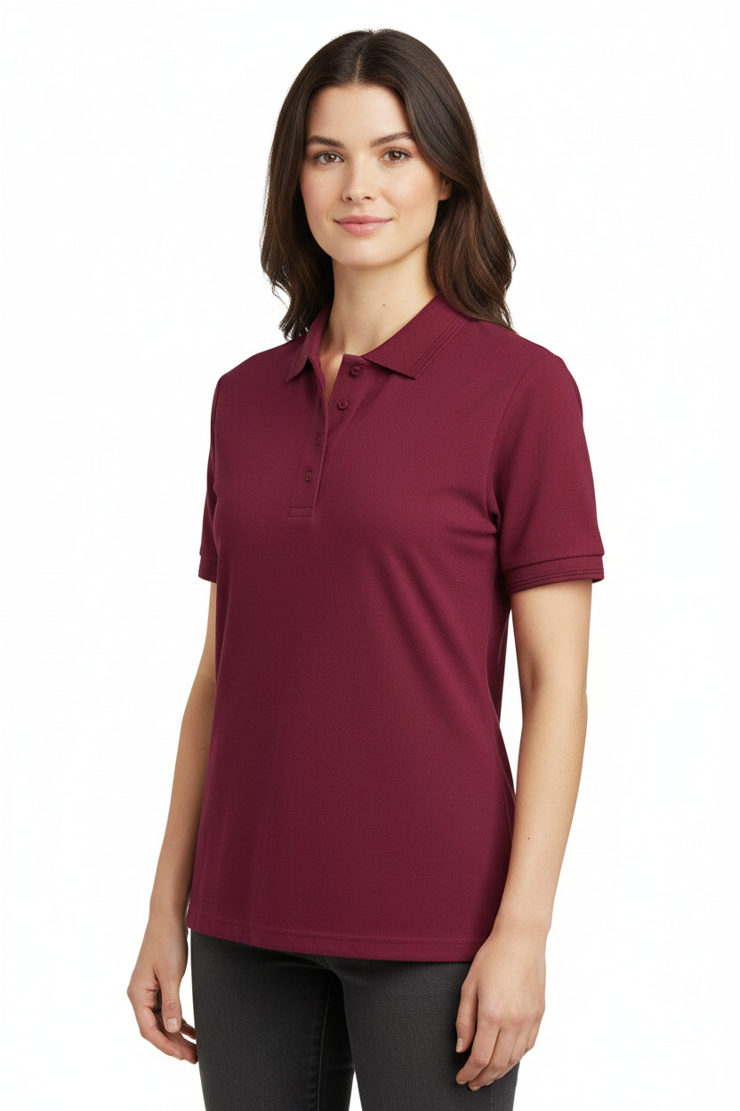 Slidstærk dame polo t-shirt i bordeaux
