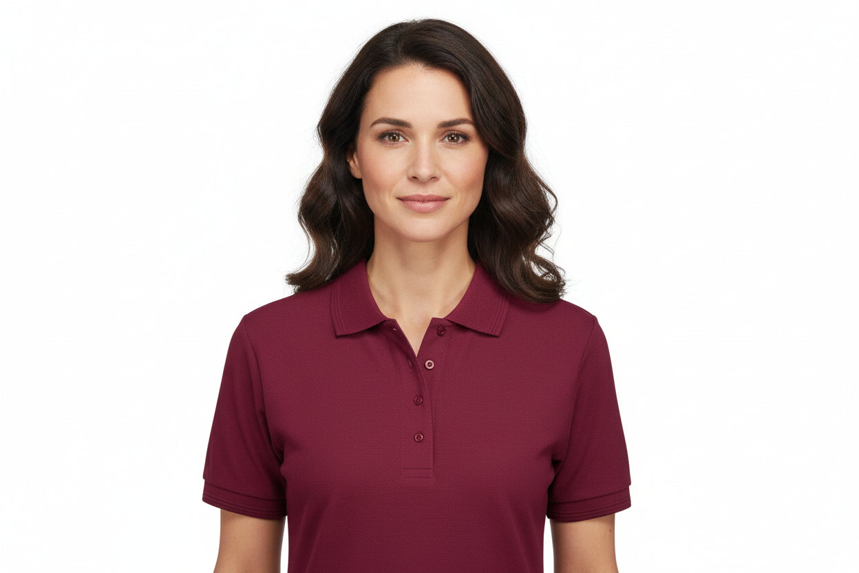Slidstærk dame polo t-shirt i bordeaux