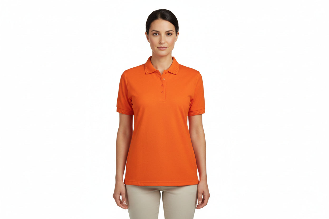 Slidstærk dame polo t-shirt i orange