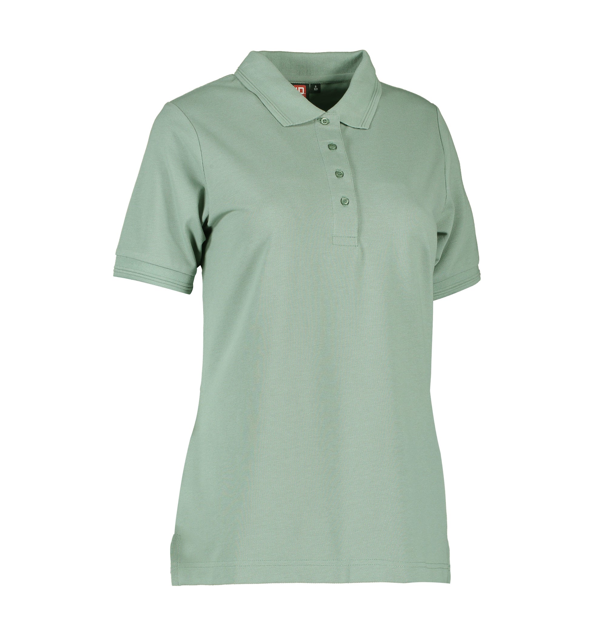 Slidstærk dame polo t-shirt i støvet grøn