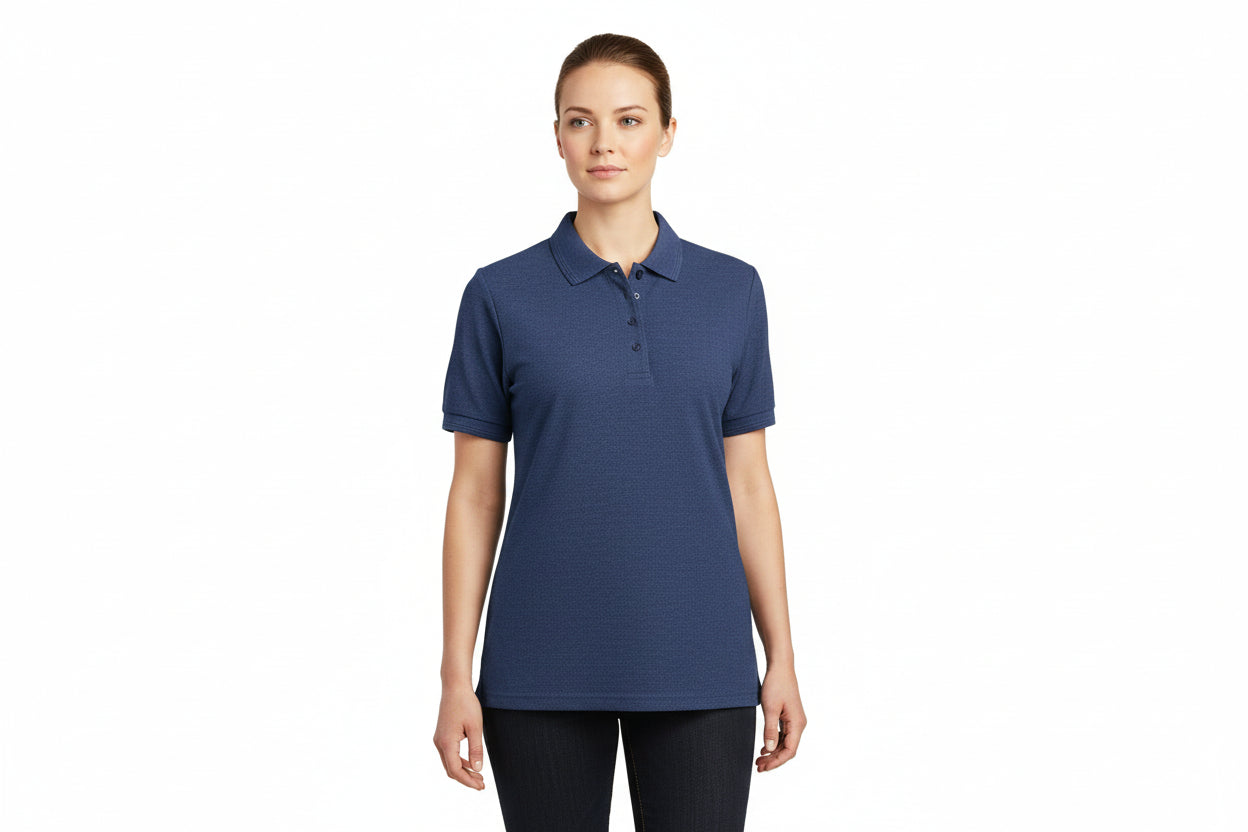 Slidstærk dame polo t-shirt i mørkeblå