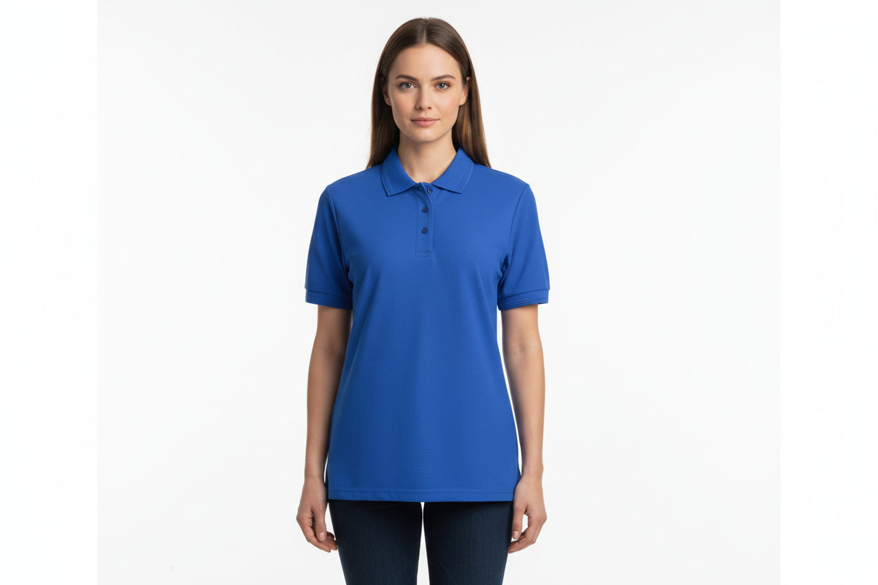 Slidstærk dame polo t-shirt i blå