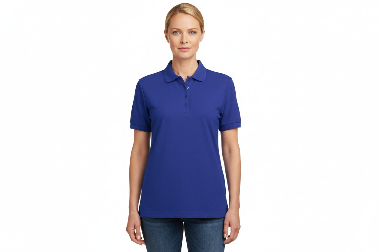 Slidstærk dame polo t-shirt i kongeblå