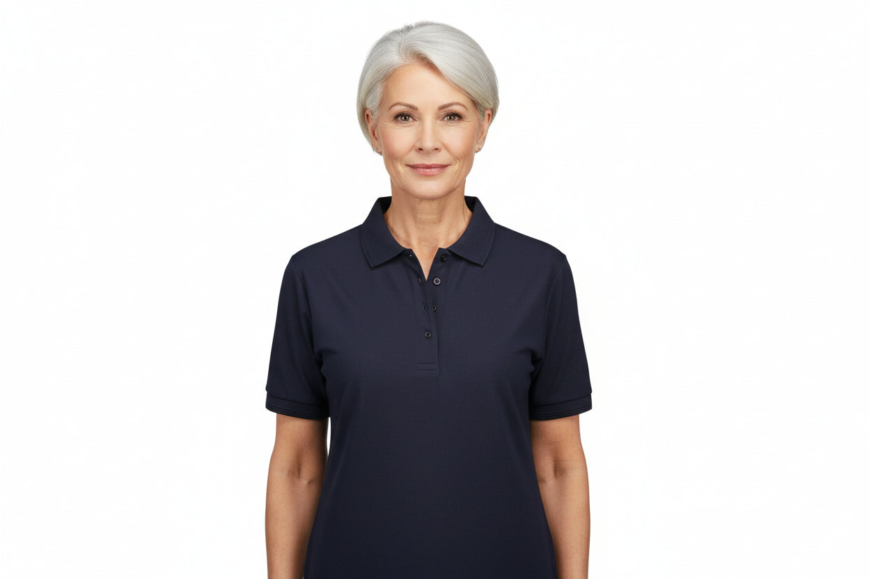Slidstærk dame polo t-shirt i navy