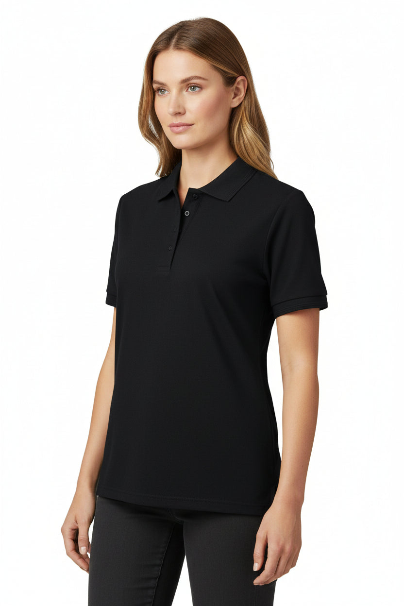 Slidstærk dame polo t-shirt i sort