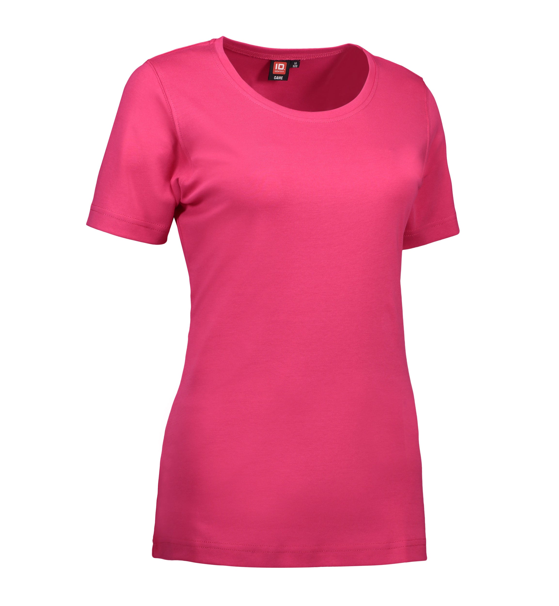 Dame t-shirt med rund hals i pink