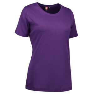 Lilla t-shirt med rund hals til damer