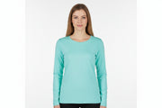 Mint farvet langærmet dame t-shirt