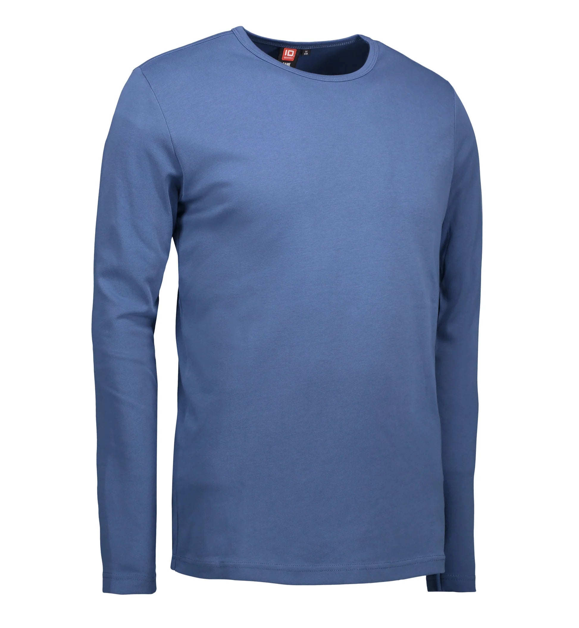 Indigo farvet langærmet t-shirt til mænd