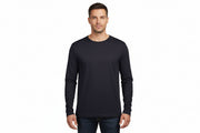 Navy langærmet t-shirt til mænd
