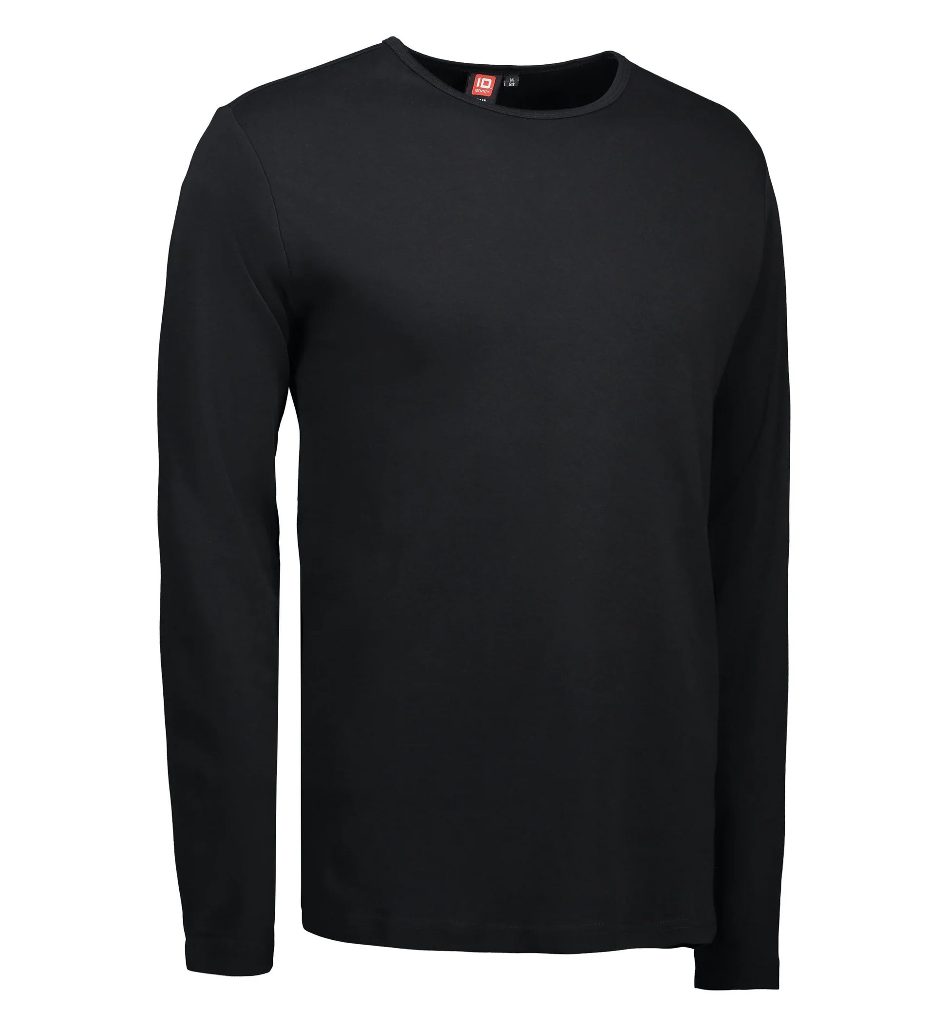 Sort langærmet t-shirt til mænd