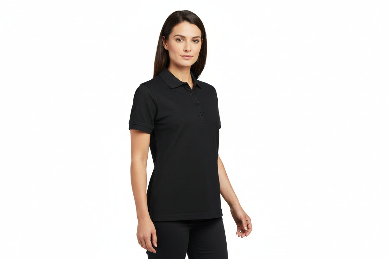 Polo t-shirt til damer i sort