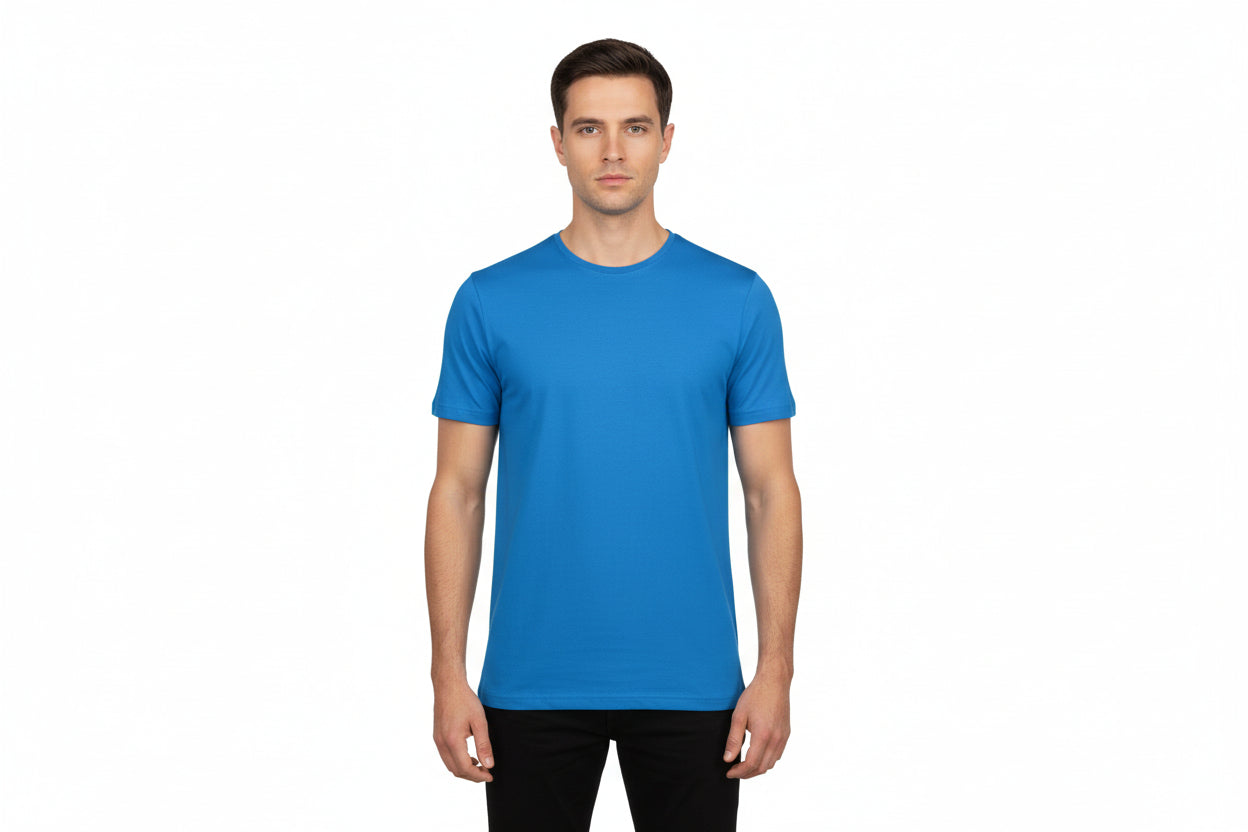Stretch t-shirt til mænd i turkis