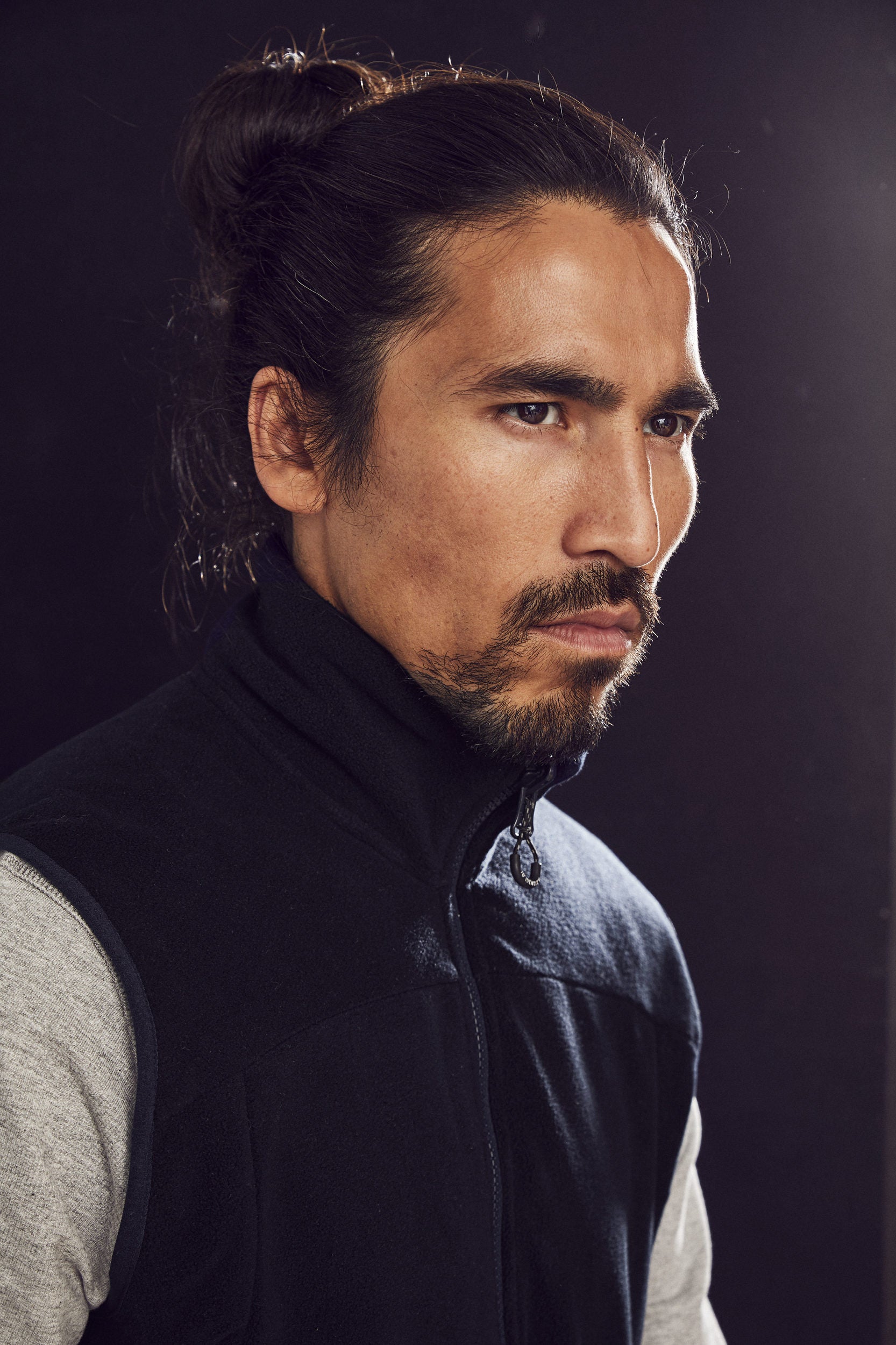 Blød fleece vest til mænd i navy