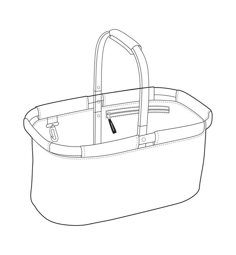 Foldbar arbejdstaske med lynlås – praktisk og rummelig i flot design