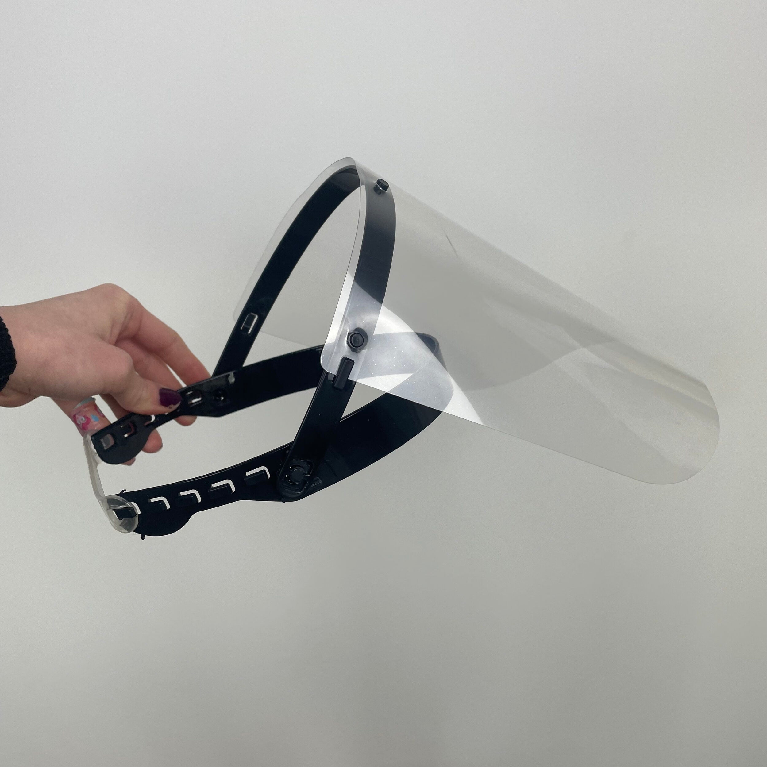 Flergangs visir med bøjle i sort