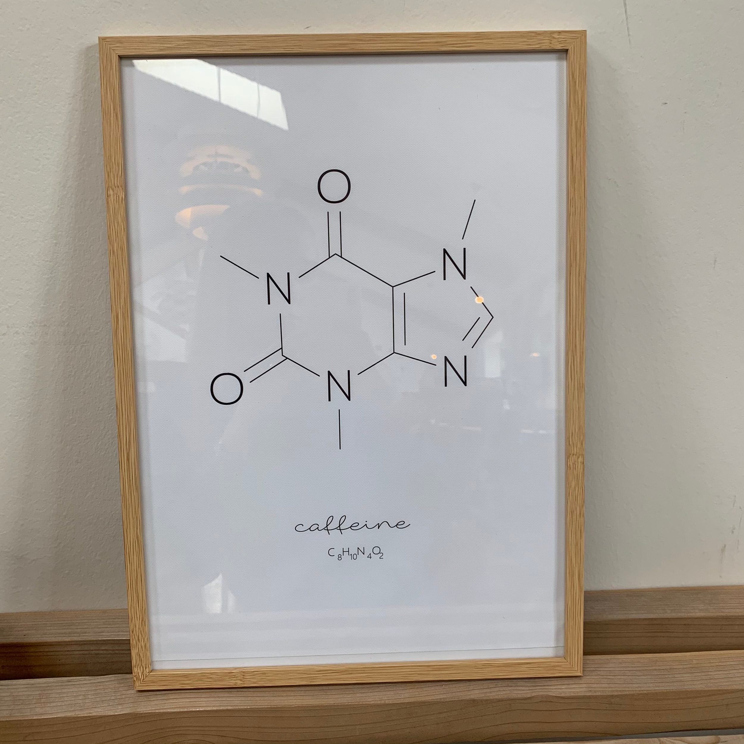 Sjov koffein molekyle plakat