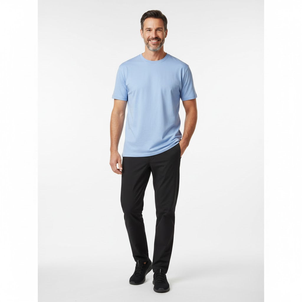 Nybo Lyseblå Herre Prowear T-Shirt, Kortærmet, Ekstra Slidstærk